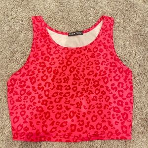 Pink Leopard Shein Tank Top